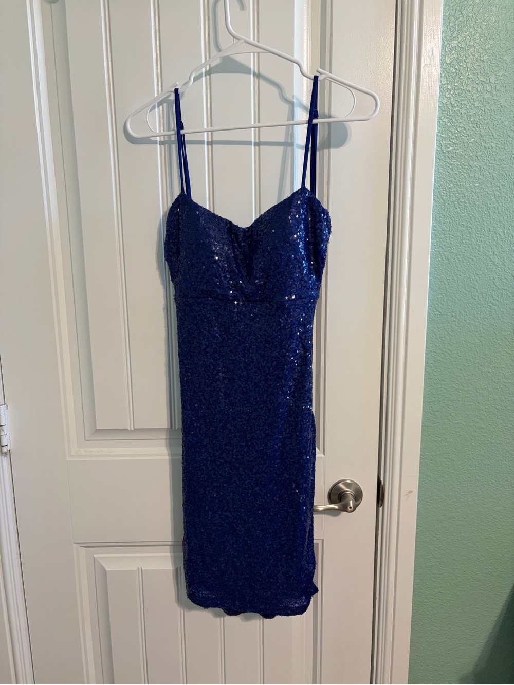 Windsor Blue Sequin Dress - Homecoming